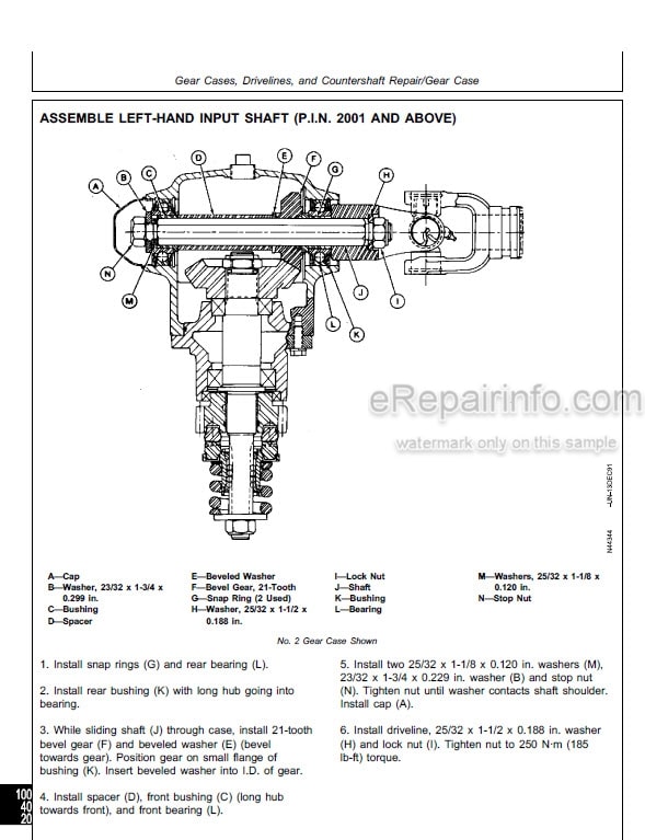 Photo 4 - John Deere 9960 Repair Manual Cotton Picker TM1448