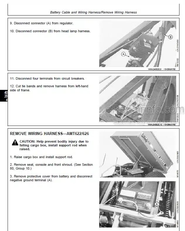 Photo 1 - John Deere AMT600 AMT622 AMT626 Technical Repair Manual All Material Transporter TM1363