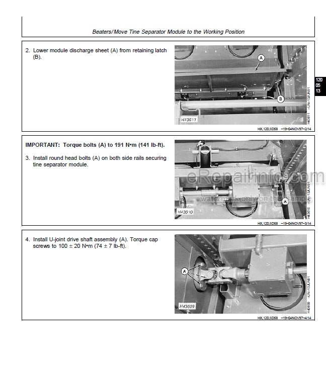 Photo 6 - John Deere Cameco CH2500 Operation And Tests Technical Manual Combine