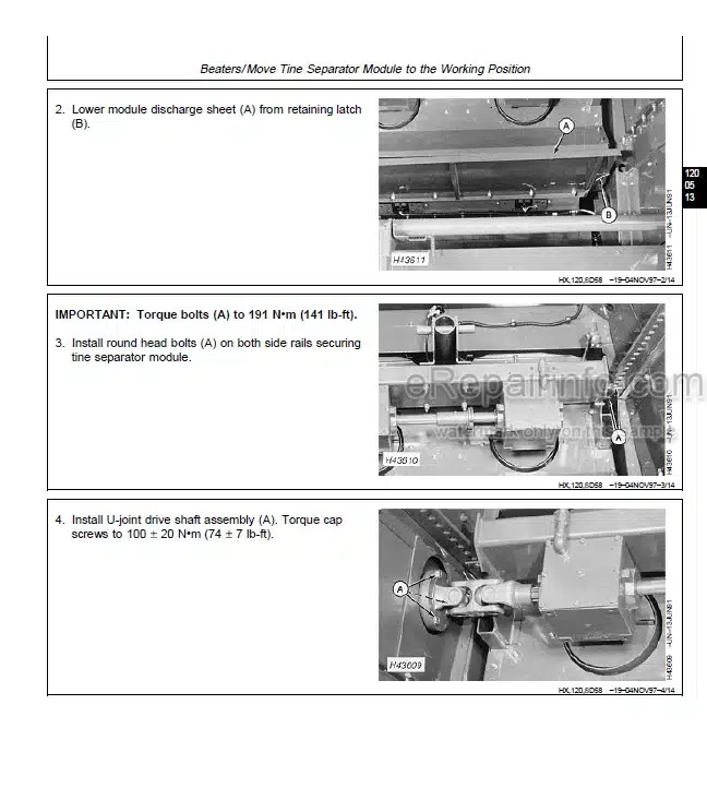Photo 6 - John Deere Cameco CH2500 Operation And Tests Technical Manual Combine
