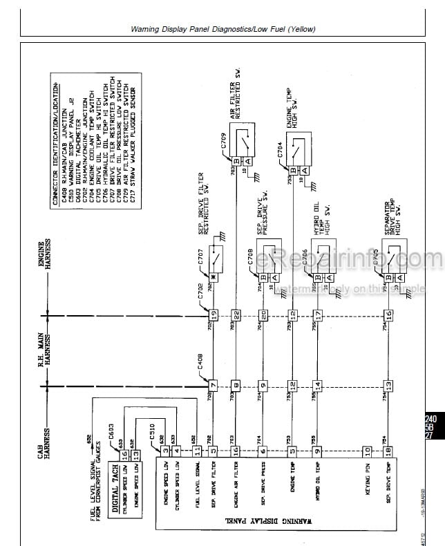 Photo 5 - John Deere CTS Repair Operation And Tests Technical Manual Rice Combine TM1543