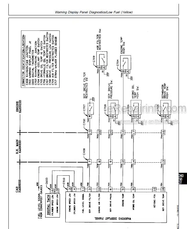 Photo 5 - John Deere CTS Repair Operation And Tests Technical Manual Rice Combine TM1543