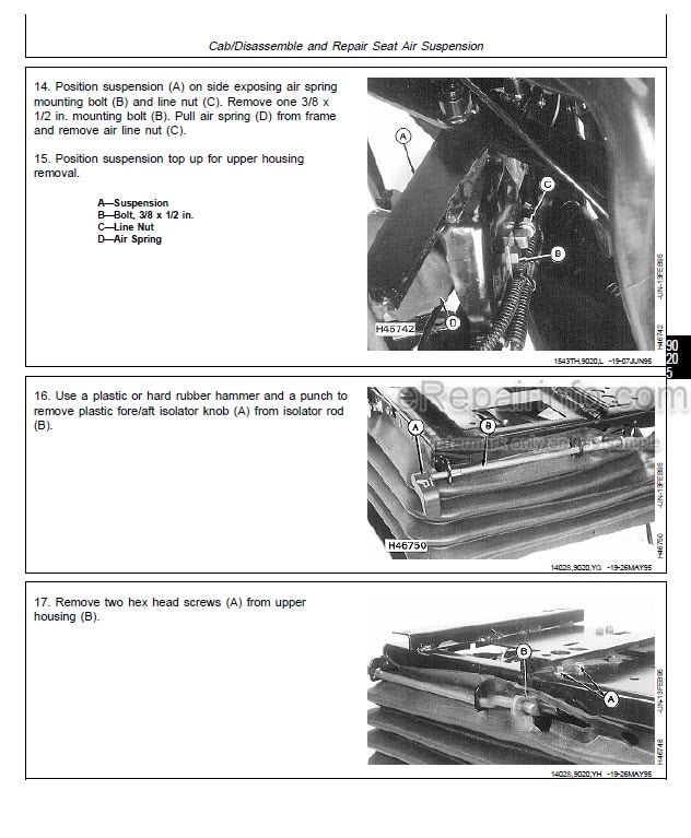 Photo 7 - John Deere Side Hill 9500 Repair Operation And Tests Technical Manual Combine TM1545