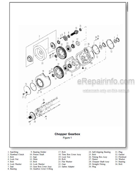 Photo 1 - John Deere Cameco CH2500 Repair Technical Manual Chopper Combine