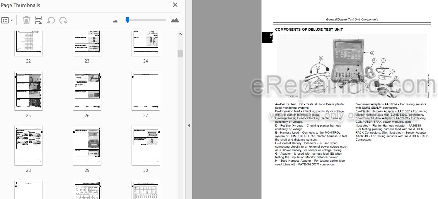 Photo 3 - John Deere Computer Trak 100 150 200 250 300 Technical Service Manual Planter Monitoring System TM1270