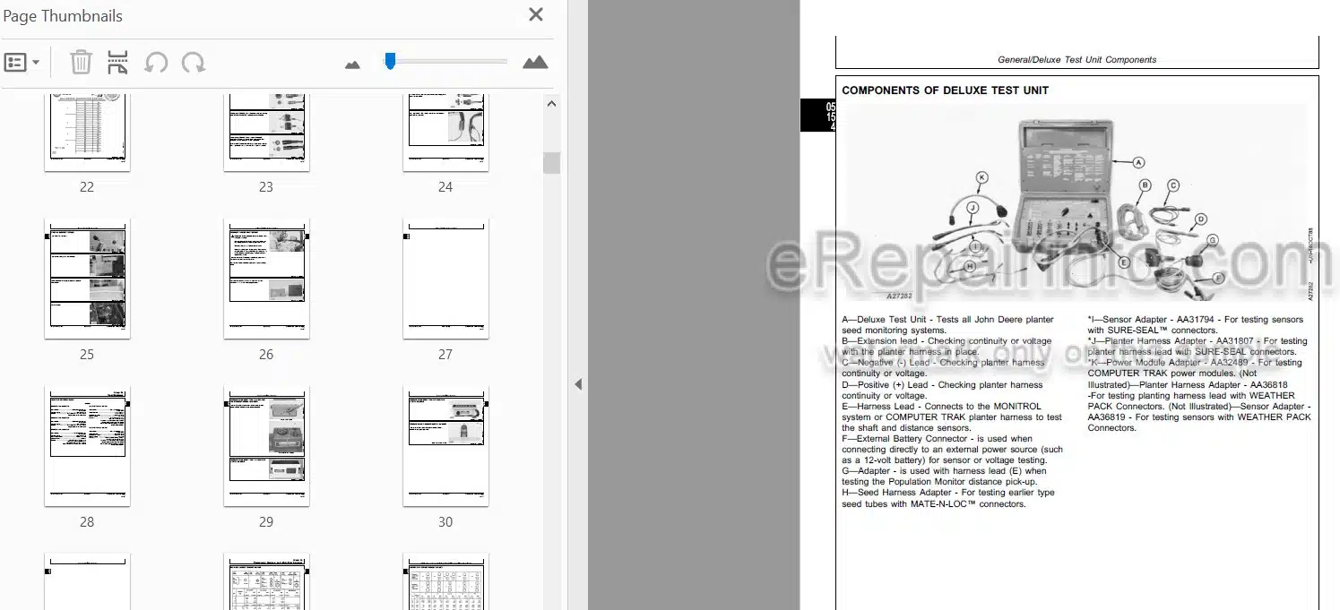 Photo 3 - John Deere Computer Trak 100 150 200 250 300 Technical Service Manual Planter Monitoring System TM1270