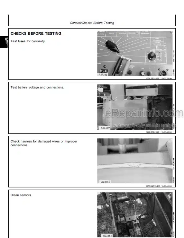 Photo 5 - John Deere Computer Trak 100 150 200 250 300 Technical Service Manual Planter Monitoring System TM1270