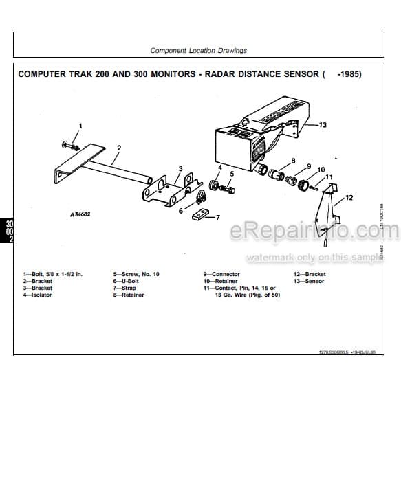 Photo 4 - John Deere Computer Trak 100 150 200 250 300 Technical Service Manual Planter Monitoring System TM1270