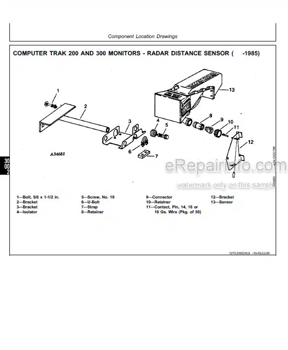 Photo 4 - John Deere Computer Trak 100 150 200 250 300 Technical Service Manual Planter Monitoring System TM1270
