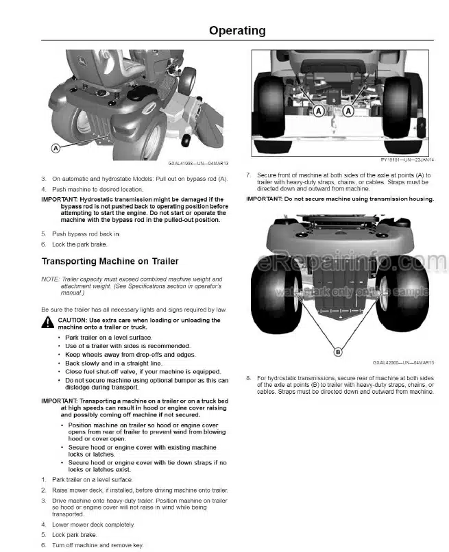 Photo 1 - John Deere D100 Series D105 D110 D125 D130 D140 D155 D160 D170 Operators Manual Tractor OMGX25410