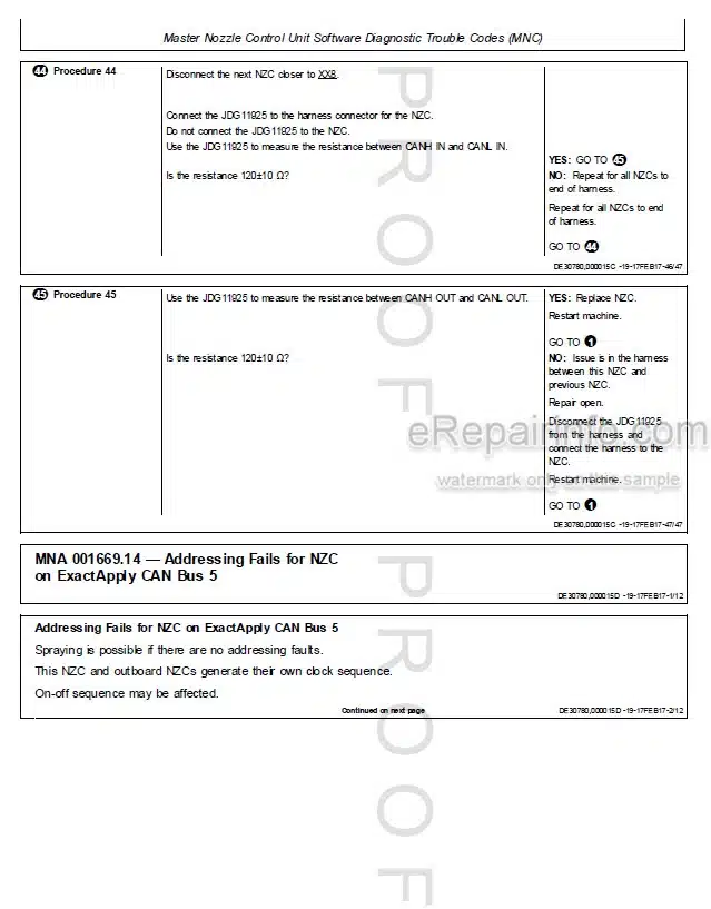 Photo 5 - John Deere Diagnostic Technical Manual Exact Apply Nozzle Control TM145719