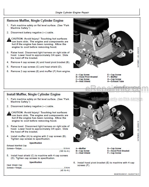 Photo 1 - John Deere E100 E110 E120 E130 E140 E150 E160 E170 E180 Technical Repair Manual Lawn Tractor TM151119