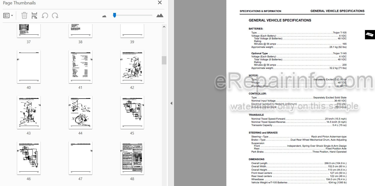 Photo 3 - John Deere E Gator Technical Repair Manual Utility Vehicle TM1766