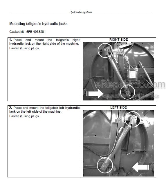 Photo 1 - John Deere F440E F450E Technical Repair Manual Round Baler 5FBD402