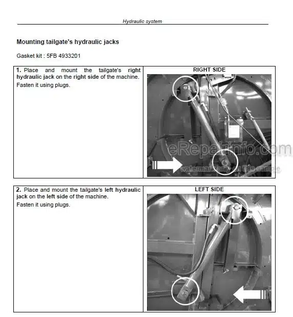 Photo 1 - John Deere F440E F450E Technical Repair Manual Round Baler 5FBD402