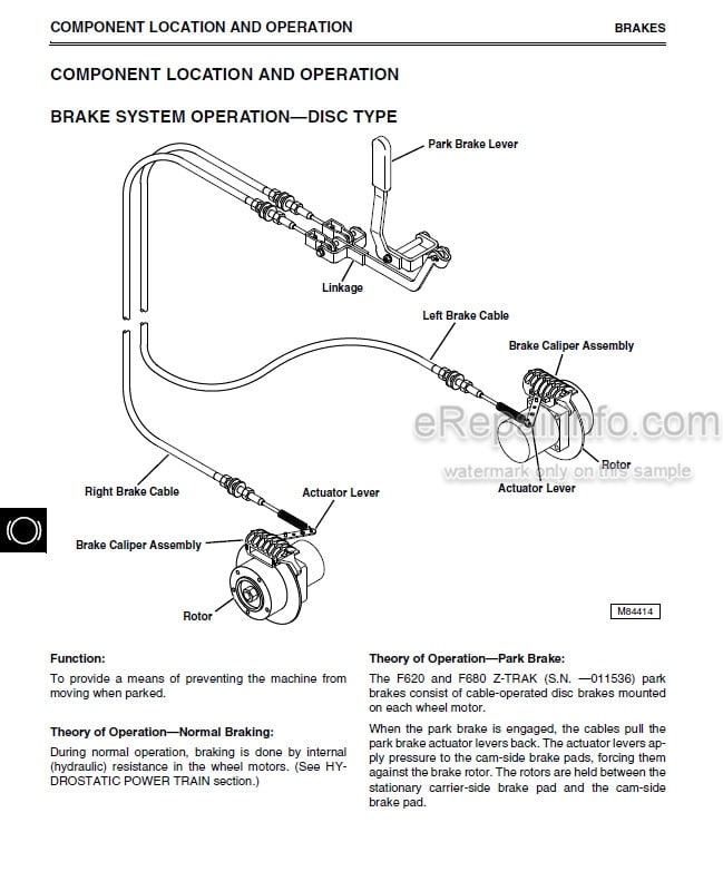 Photo 5 - John Deere F620 F680 F687 Technical Repair Manual Z Trak Mower TM1678