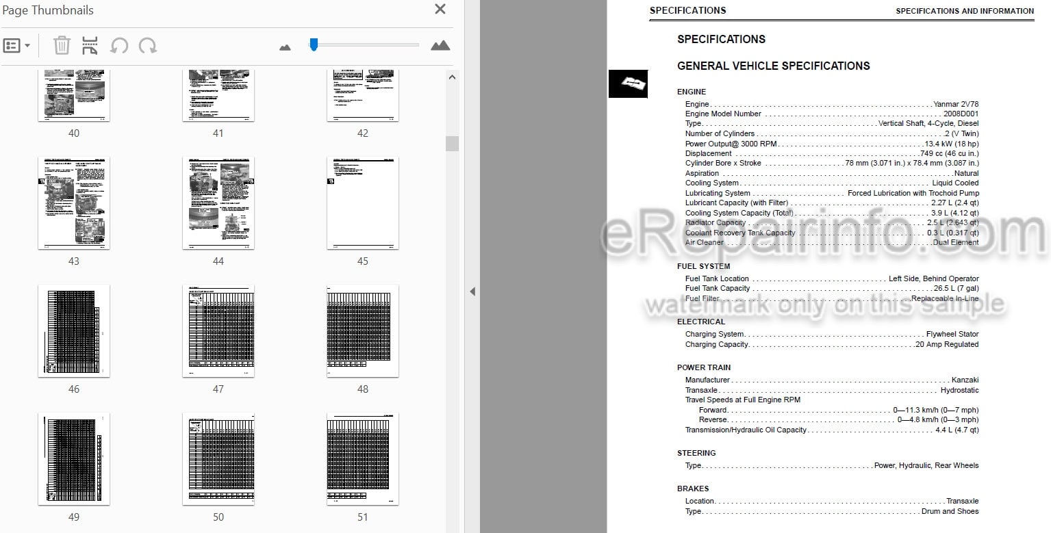 Photo 3 - John Deere F735 Technical Repair Manual Front Mower TM1597