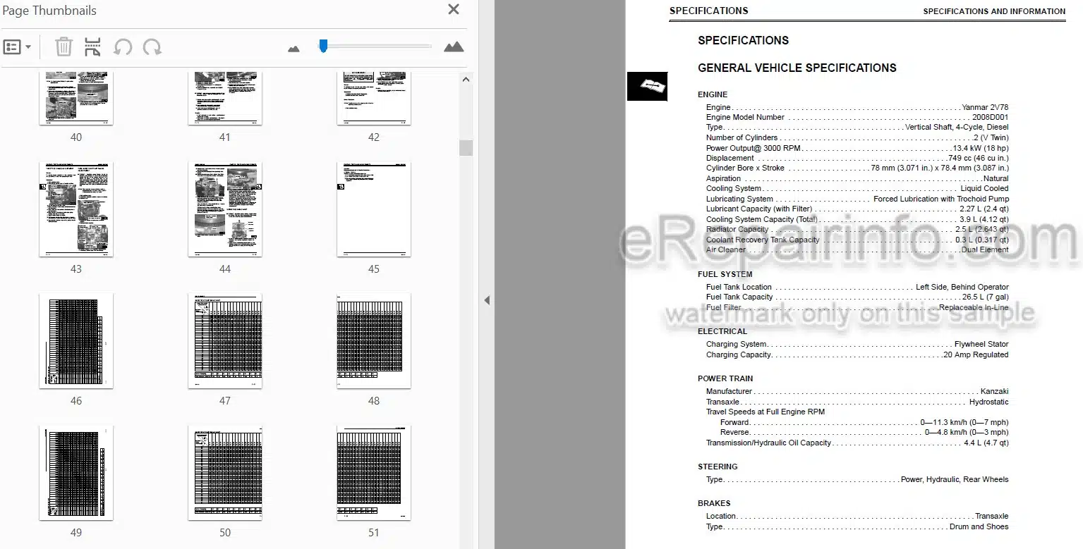 Photo 3 - John Deere F735 Technical Repair Manual Front Mower TM1597