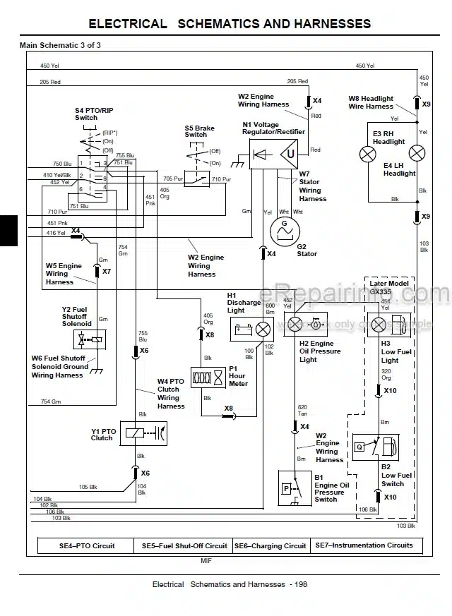 Photo 4 - John Deere GX255 GX325 GX335 GX345 Technical Repair Manual Garden Tractor TM1973