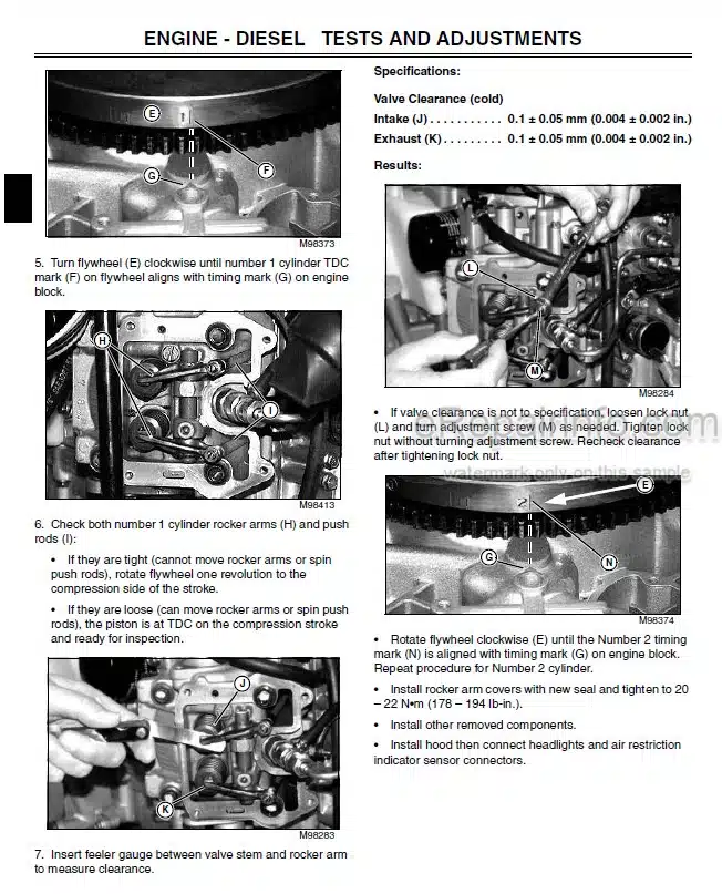 Photo 6 - John Deere L105 L107 L120 Technical Repair Manual Lawn Tractor TM2185