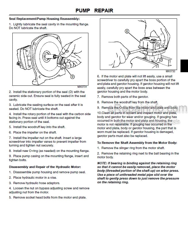 Photo 4 - John Deere HD200 HD300 Technical Repair Manual Sprayer Attachment For Pro Gator TM1829