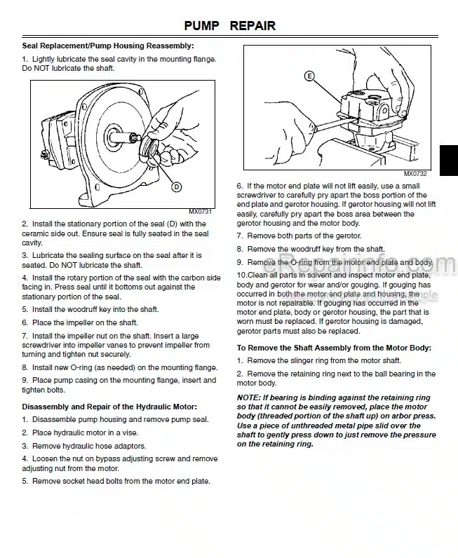 Photo 4 - John Deere HD200 HD300 Technical Repair Manual Sprayer Attachment For Pro Gator TM1829