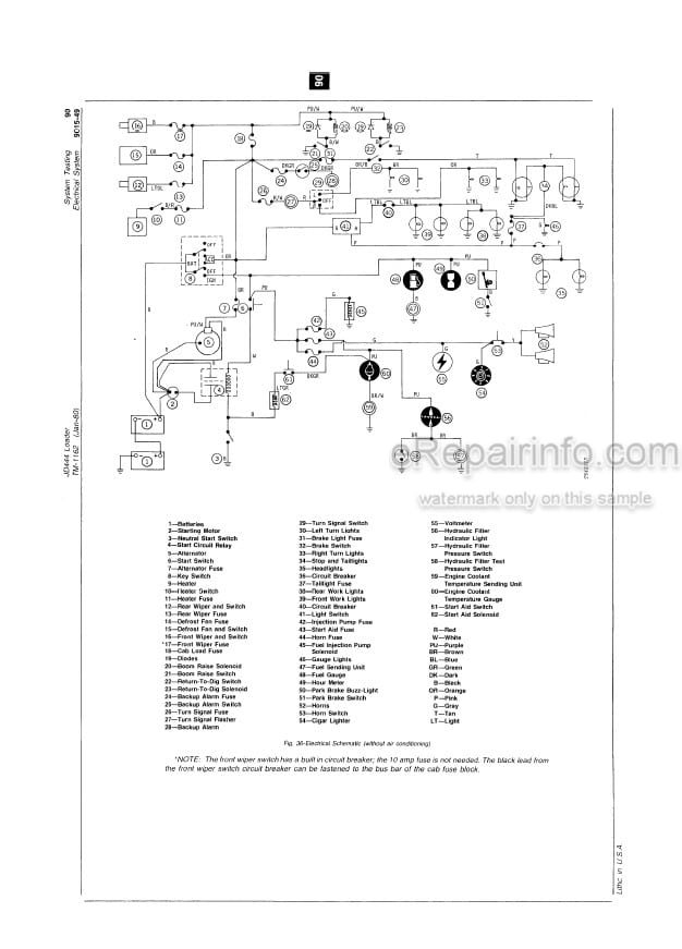 Photo 4 - John Deere JD444 Technical Repair Manual Loader TM1162