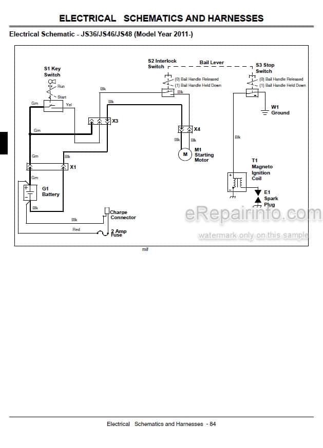Photo 4 - John Deere JS26 To JM46 Mow Mentum Technical Repair Manual Walk Behind Rotary Mower TM109519