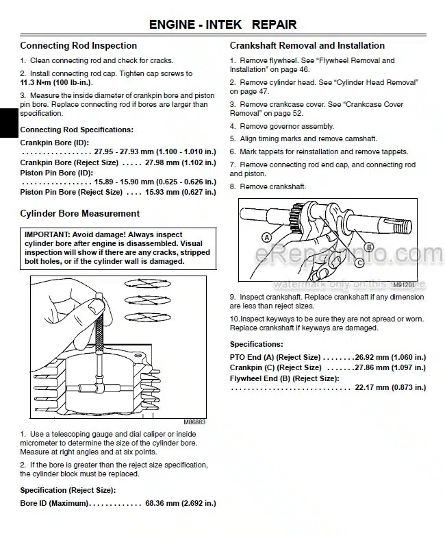Photo 5 - John Deere JS60 JS60H JS61 JS63 JS63H JS63E Technical Manual Walk Behind Rotary Mower TM1710