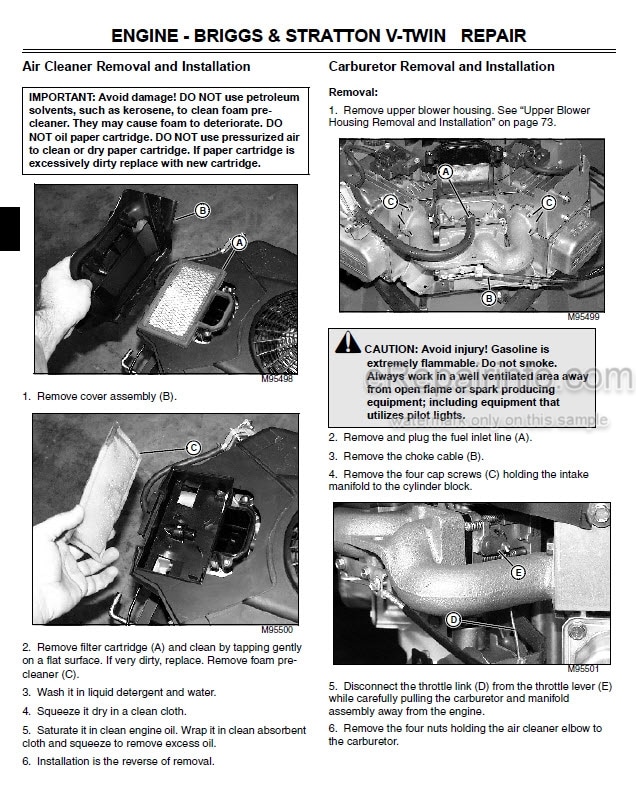 Photo 6 - John Deere LA105 LA115 LA125 LA135 LA145 LA155 LA165 LA175 Technical Repair Manual Tractor TM103419