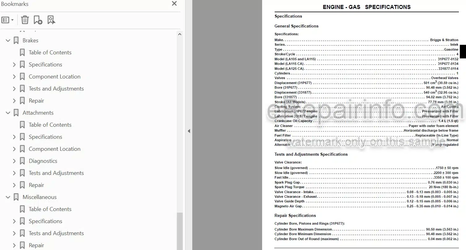 Photo 3 - John Deere LA105 LA115 LA125 LA135 LA145 LA155 LA165 LA175 Technical Repair Manual Tractor TM103419