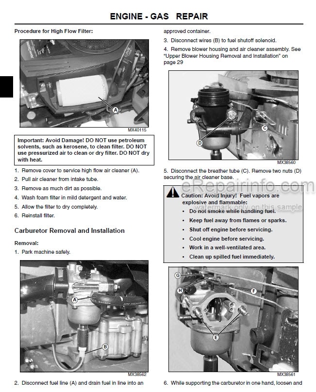 Photo 1 - John Deere LA105 LA115 LA125 LA135 LA145 LA155 LA165 LA175 Technical Repair Manual Tractor TM103419