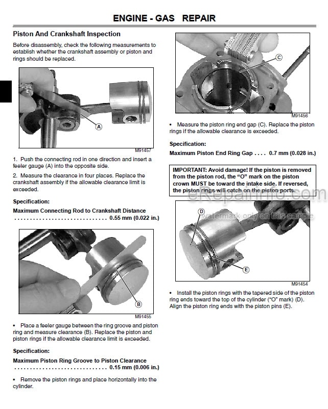 Photo 6 - John Deere TRS21 To TRX26 Technical Manual Walk Behind Snowblower Snowthrower TM1466