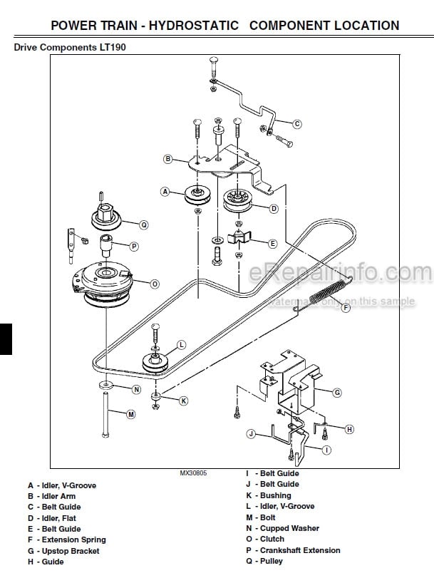 Photo 5 - John Deere LT150 LT160 LT170 LT180 LT190 Technical Repair Manual Lawn Tractor TM1975