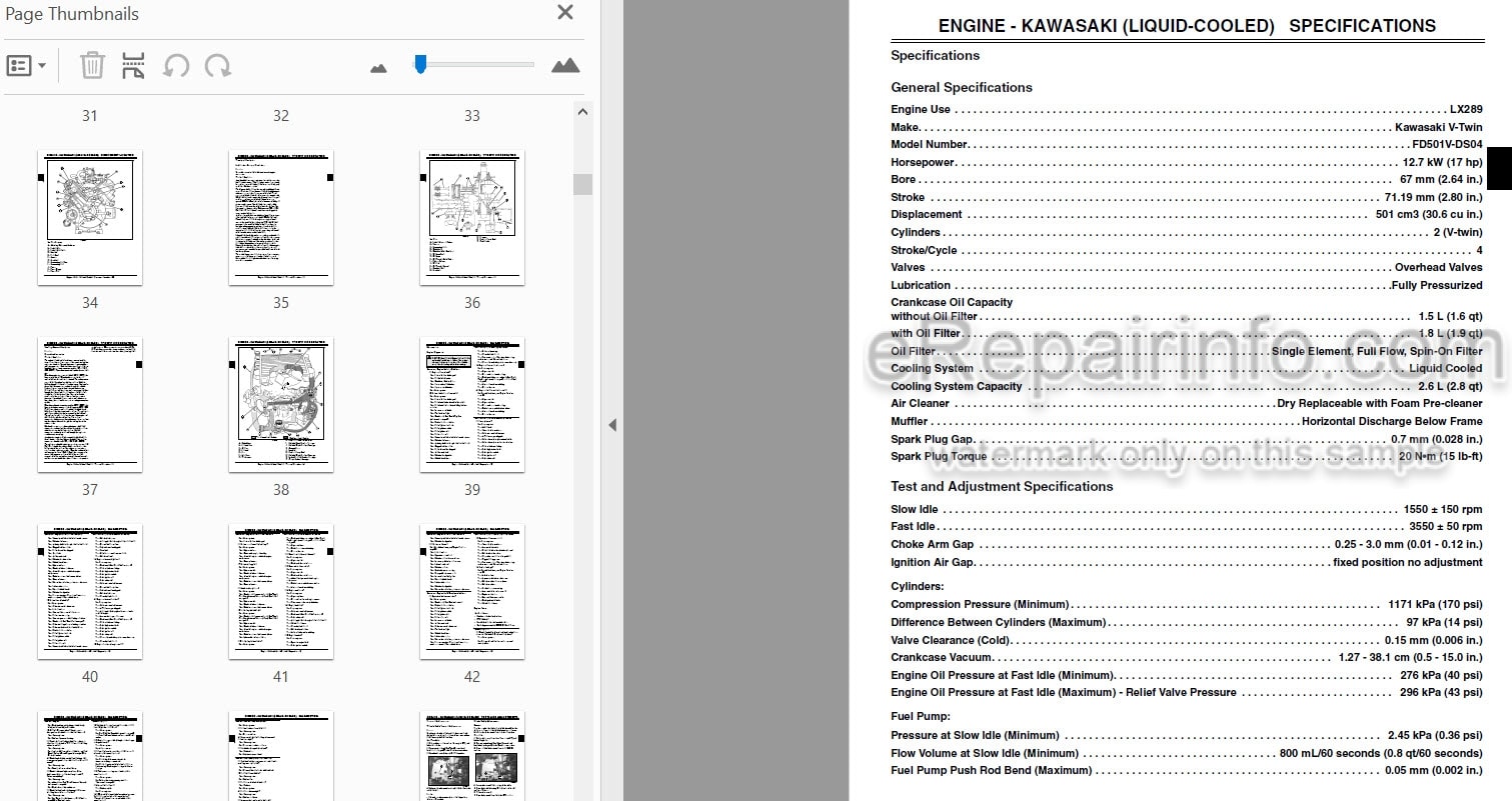 Photo 3 - John Deere LX280 LX280AWS LX289 Technical Repair Manual Garden Tractor TM2046