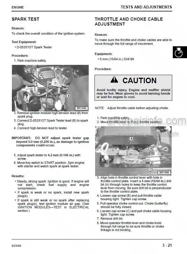Photo 1 - John Deere M653 M655 M665 Technical Manual Mid Mount Z-Trak Mower TM1778
