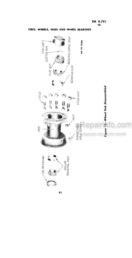 Photo 1 - John Deere M8 Technical Repair Manual Armored Trailer TM9-791
