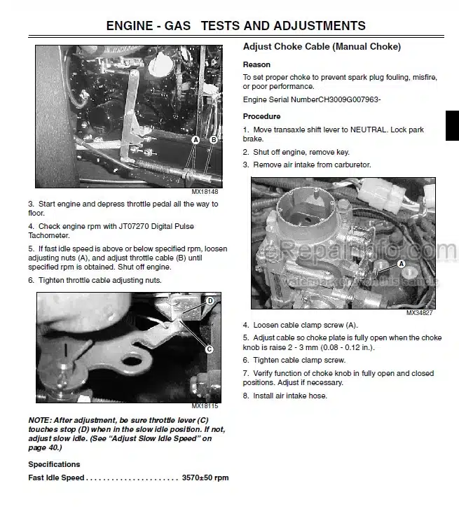 Photo 9 - John Deere Pro Gator 2020 2030 Technical Repair Manual Utility Vehicle TM1759