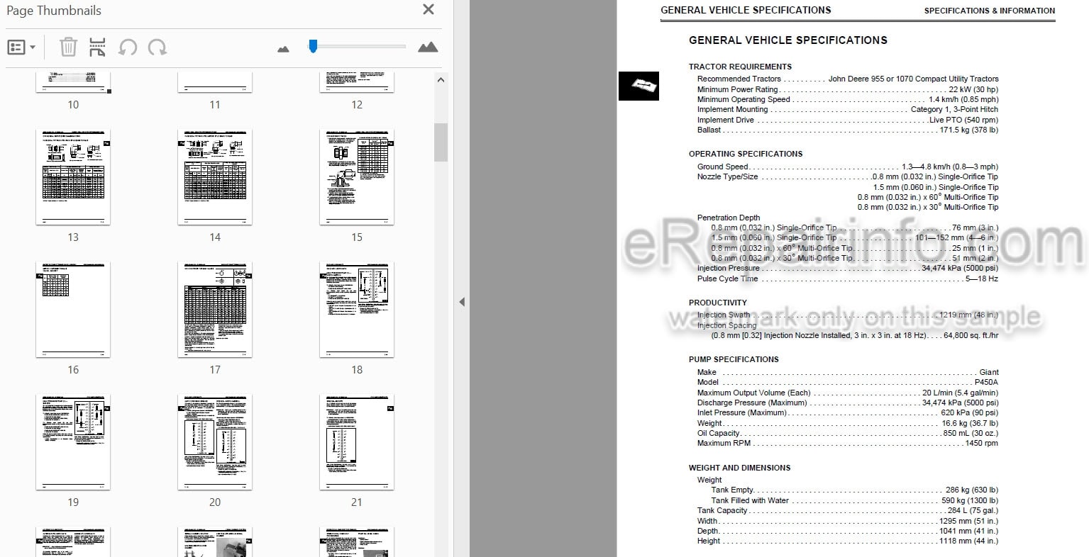 Photo 3 - John Deere RZI700 Technical Service Manual Root Zone Injection System TM1681