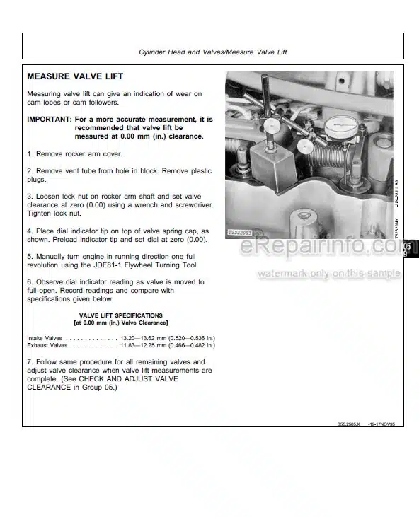 Photo 5 - John Deere Series 500 6101 Technical Manual Diesel Engine CTM20