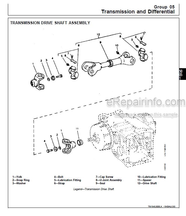 Photo 3 - John Deere Side Hill 9500 Repair Operation And Tests Technical Manual Combine TM1545