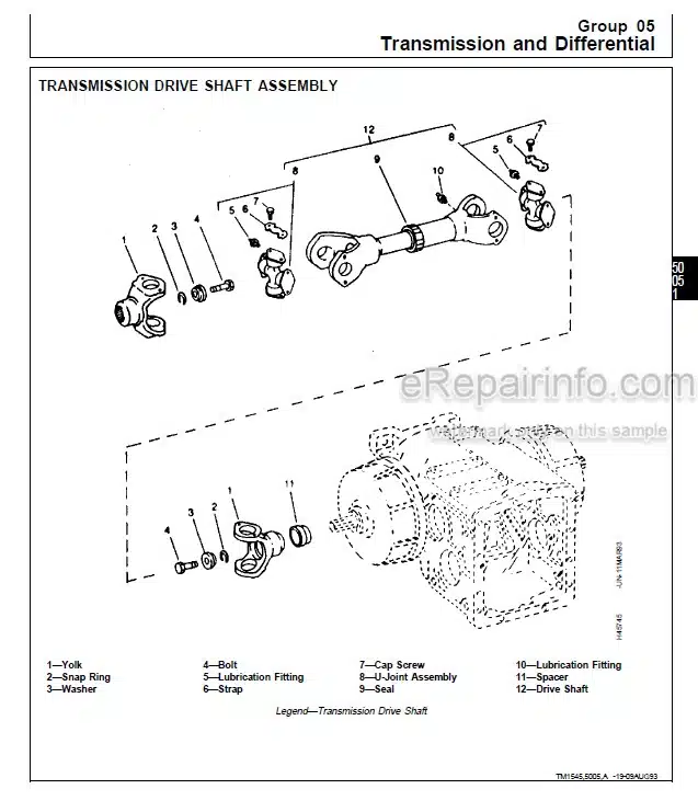 Photo 3 - John Deere Side Hill 9500 Repair Operation And Tests Technical Manual Combine TM1545