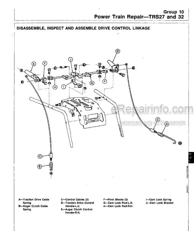Photo 5 - John Deere TRS21 To TRX26 Technical Manual Walk Behind Snowblower Snowthrower TM1466