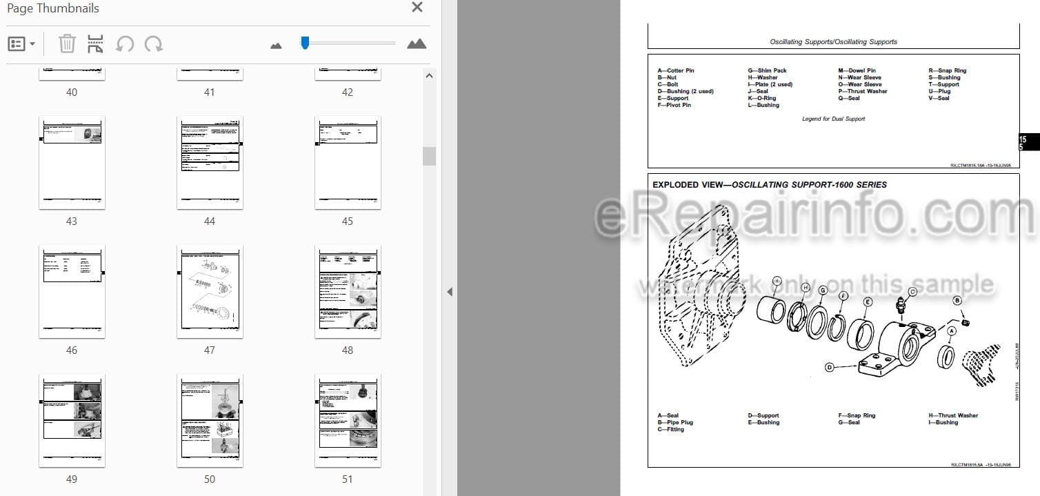 Photo 3 - John Deere Team Mate 1200 1400 1600 Technical Manual Inboard Planetary Axles CTM18