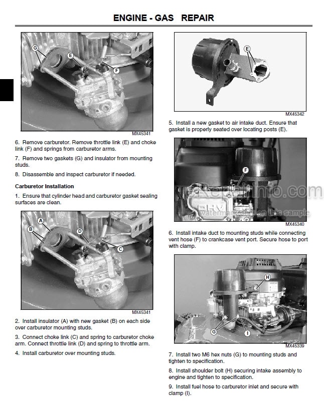 Photo 6 - John Deere Z510A Z-Trak Estate Series Technical Repair Manual Mower TM101219