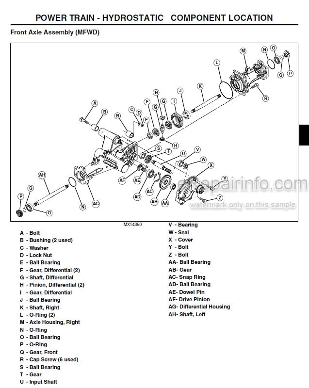 Photo 3 - John Deere X495 X595 Technical Repair Manual Garden Tractor TM2158