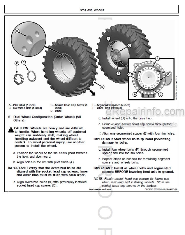 Photo 5 - John Deere X9 1000 X9 1100 Repair Technical Manual Combine TM154519