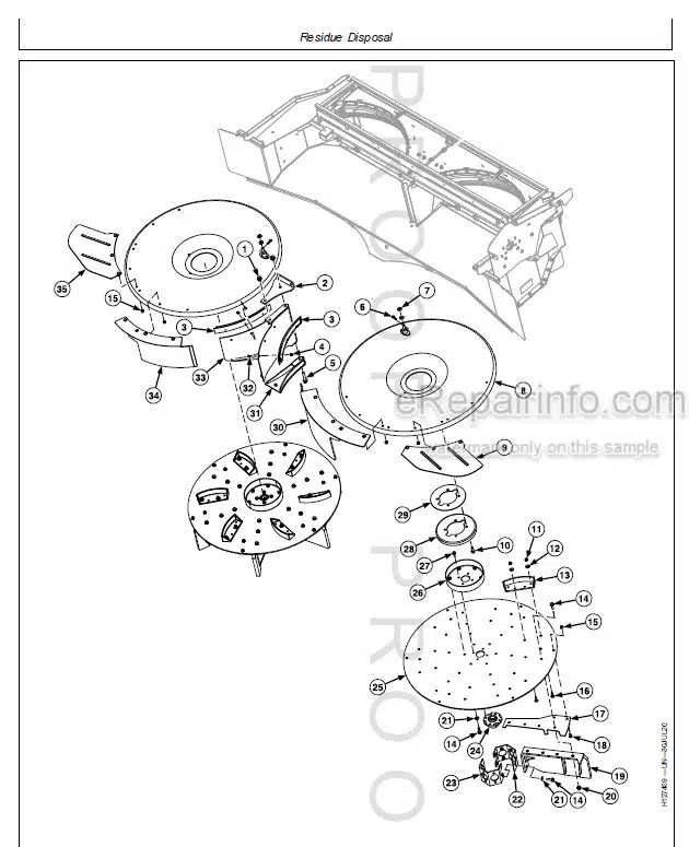 Photo 4 - John Deere X9 1000 X9 1100 Repair Technical Manual Combine TM154519