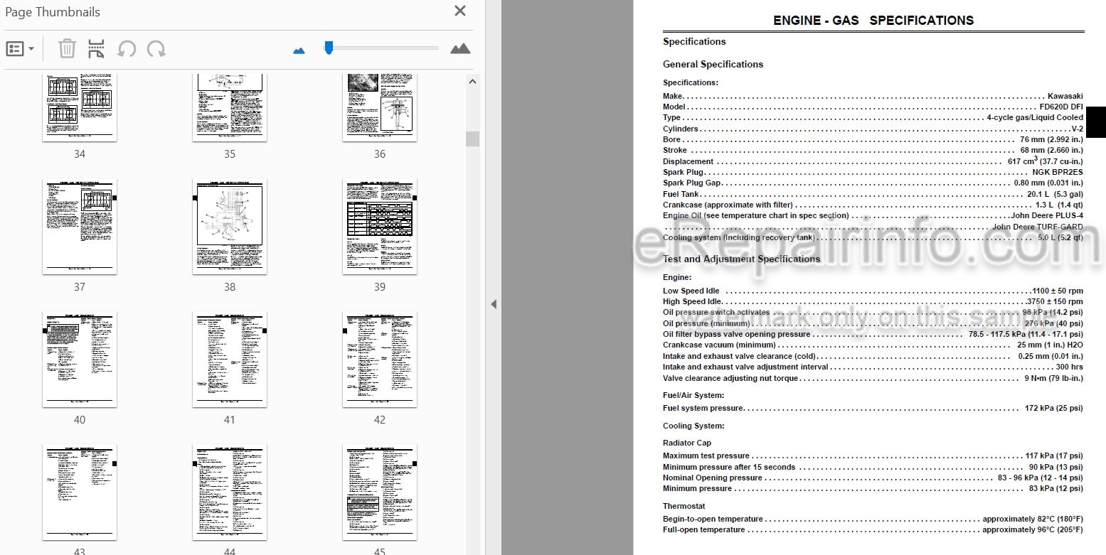 Photo 3 - John Deere XUV620I Technical Repair Manual Gator Utility Vehicle TM1736