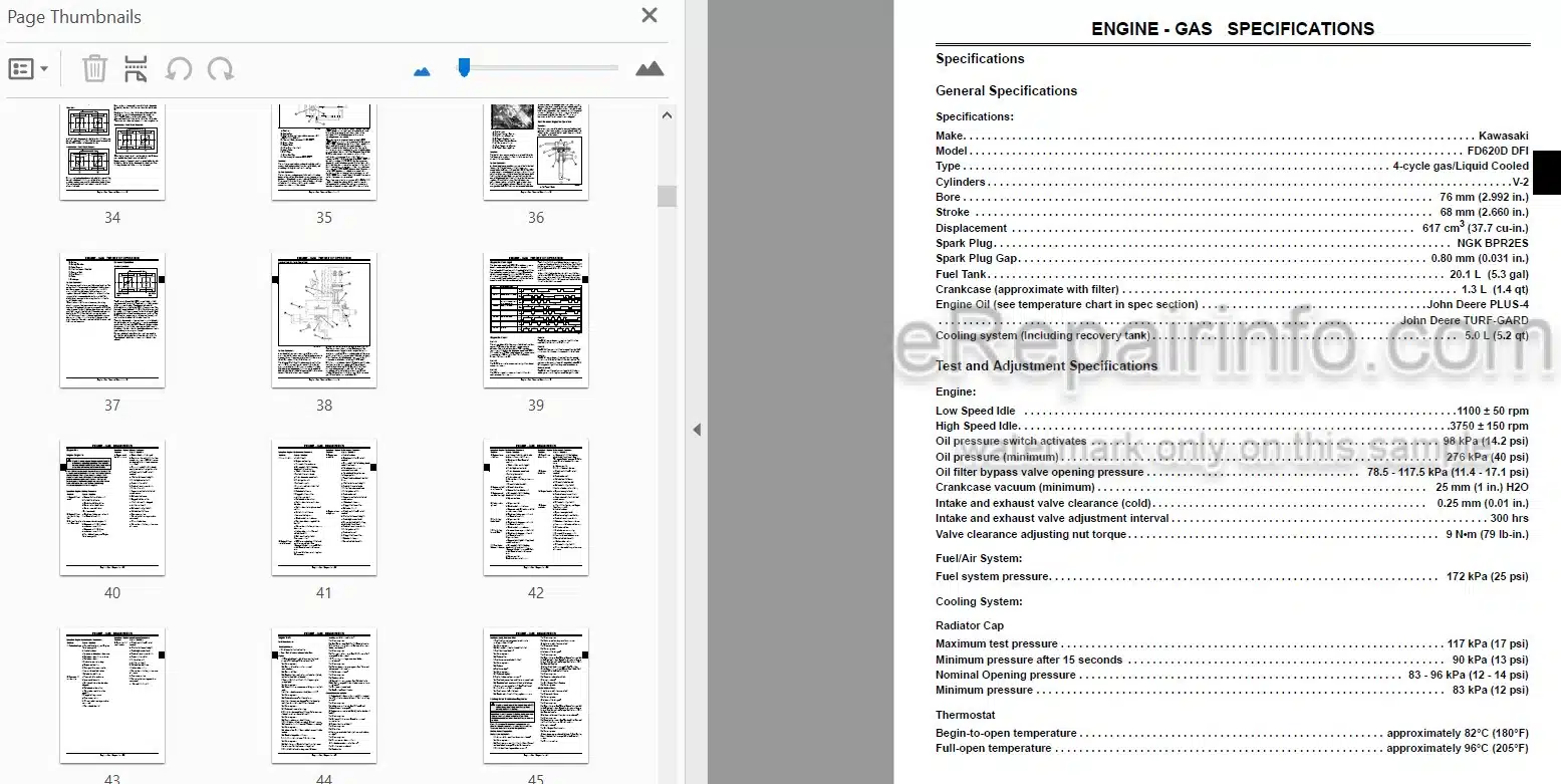 Photo 3 - John Deere XUV620I Technical Repair Manual Gator Utility Vehicle TM1736